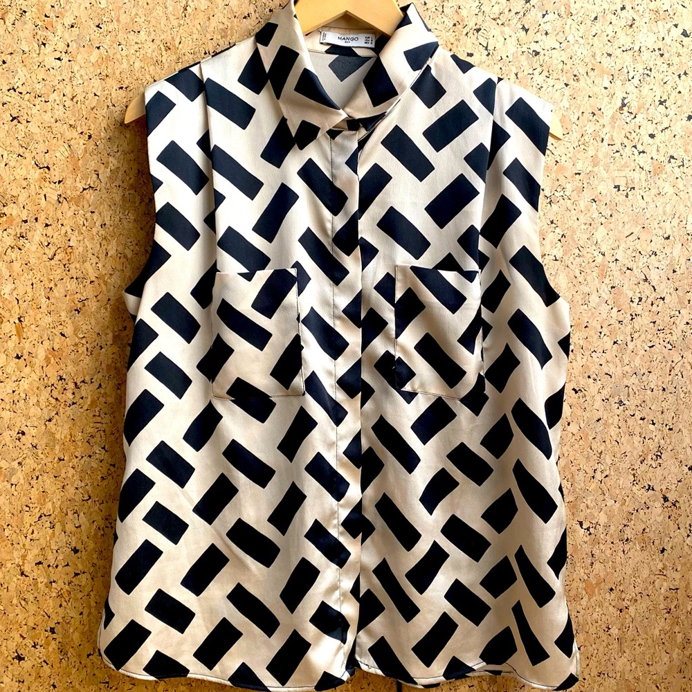Mango MGN Suit sleeveless top black/tan